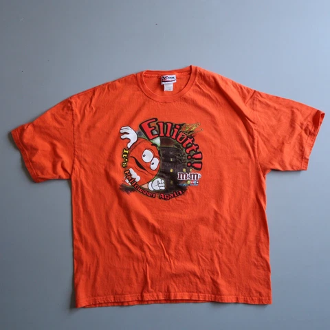 Vintage Bill Elliot M&M Candy Nascar T shirt Halloween Mens 2XL BOXY Fit Racing Cover