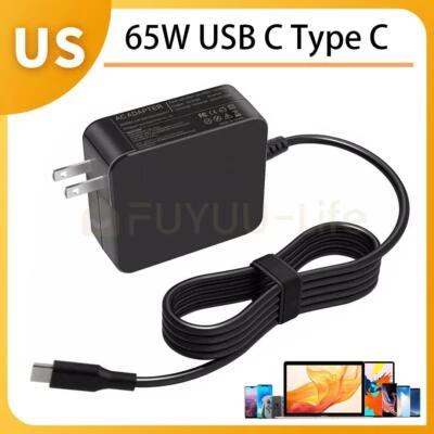 Carregador de laptop 65W USB C tipo C para Acer Chromebook Lenovo/HP/Asus/Samsung Power - Imagem 1 de 4