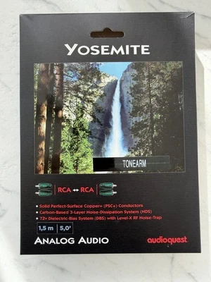 AudioQuest Yosemite Tonearm RCA Interconnect 1.5m with Ground Wire – 72V DBS - Image 1 of 4