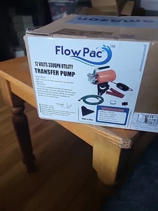 12V Water Pump 1/10 HP 330 GPH Water Transfer Pump With 3/4 inch Ports Suction H - Picture 1 of 1