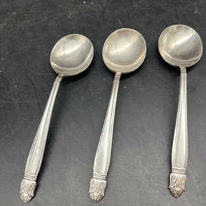Holmes & Edwards Intarsien IS 1940 3 Runde Gumbo Suppe 7" Silber Teller Besteck - Bild 1 von 8