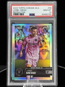 2023 Topps Chrome MLS Lionel Messi Refractor PSA 10 #58 - Picture 1 of 2
