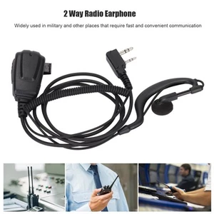 Walkie Talkie Earpiece 2 Pin Plug Clear Sound Coiled Wire 2 Way Radio Earpho IDM - Zdjęcie 1 z 12