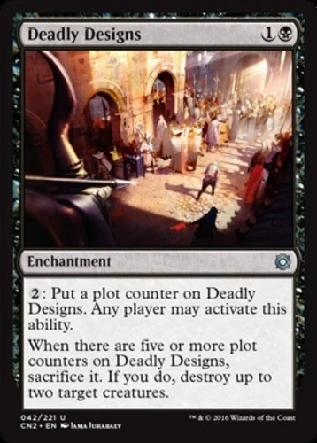 1 x Deadly Designs - Foil - Conspiracy 2: Take The Crown - Moderate Play - MTG - Image 1 of 1