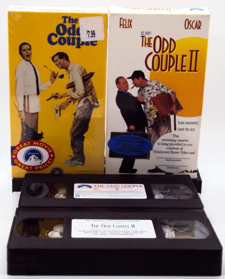 THE ODD COUPLE I & II VHS Jack Lemmon Walter Matthau Sequel Promo Screener - Image 1 of 4