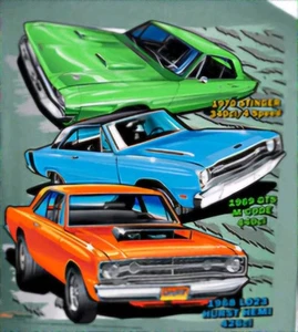 3 Dodge Darts Herren T-Shirt Marke Mopar Johny Rockstar - Bild 1 von 6
