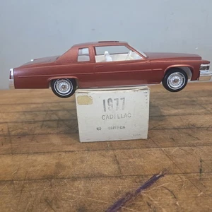 1977 JoHan Cadillac Coupe DeVille Dealer Promo Model Car 67 Saffron Orig Box - Picture 1 of 20