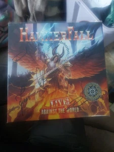 Hammerfall Live Against The World Ink Spot Strictly Ltd. Autographed Vinyl LP - Picture 1 of 18