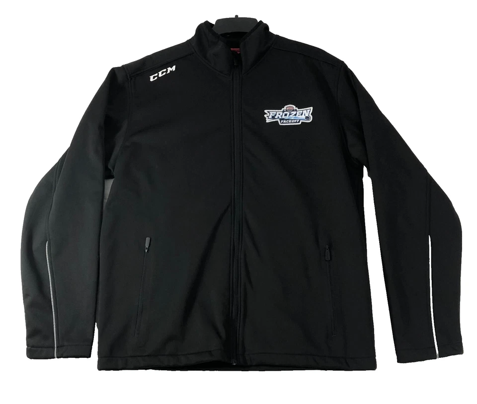 CCM Jacket Men's XL Black Hockey Frozen Faceoff 2017 NCHC Logo Full Zip Coat - Image 1 of 4