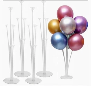 4pcs Balloon Stand Kit 70cm Reusable Table/Floor Holder for Birthday Party Decor - Picture 1 of 5