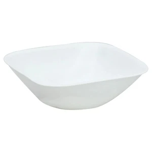 Corelle Square Pure White 22 oz Cereal Bowls – Set of 4, Chip‑Resistant Glass - Picture 1 of 4