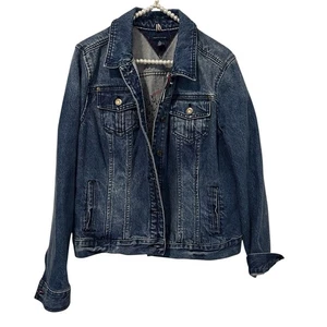 Tommy Hilfiger Jeansjacke blau Denim Damen XL Festival Country Cowgirl Boho - Bild 1 von 10