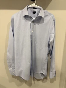 J.Crew Men’s Dress Shirt - Slim Fit, Flex Wrinkle-Free, Size Medium – Light Blue - Picture 1 of 5