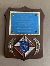 Vintage 1970’s  K Of C Knights Of Columbus,  New York State Contest Plaque, Sign