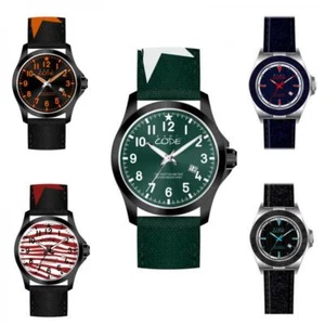 Reloj De Hombre EVEN CODE Milano Cuero De Tela 10 modelos Camuflaje Militar DD - Imagen 1 de 11