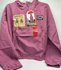 Girls Size M 10/12 Avalanche Packable Quarter Zip Hooded Lightweight Jacket Pink - Picture 1 of 6