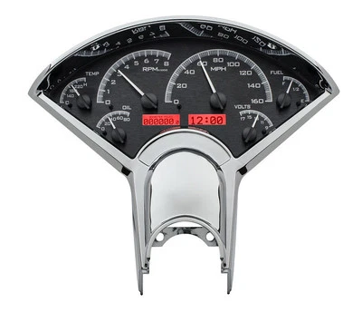 Dakota Digital 55 56 Chevy Car Analog Gauge Instrument Kit Black Red VHX-55C-K-R - Image 1 of 4