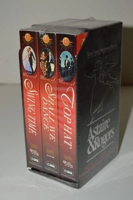 MINTY SEALED UNUSED Fred Astaire & Rogers 3 VHS Movie High End Box Set Rare - Image 1 of 4