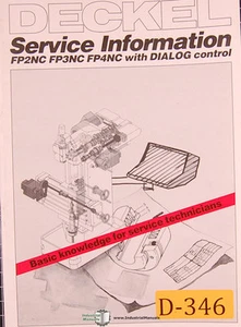 Deckel FP2NC, FP3 and FP4, With Dialog Control, Service Information Manual - Picture 1 of 3