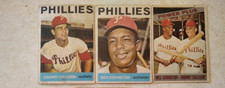 TOPPS VENEZUELA 1964 BLACK JOHNNY CALLISON#135-COVINGTON#208-1966 P.PLUS #52:RED