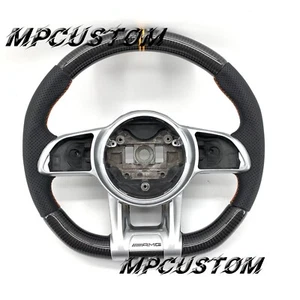 Carbon Fiber Steering Wheel fit For Mercedes Benz AMG GLE C63 E300 A S E Class - Picture 1 of 9