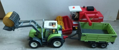Lot playmobil 5121 tracteur avec pelle et remoque + moissonneuse batteuse 3929 - Photo 1/4