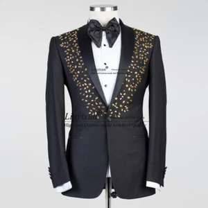 Conjunto de trajes de esmoquin bordados a mano de diseñador para hombre boda fiesta banquete traje - Imagen 1 de 9