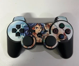Anime Manga Girl Black For PS3 Wireless Controller Game Control Pad Cartoon Lady - Picture 1 of 2