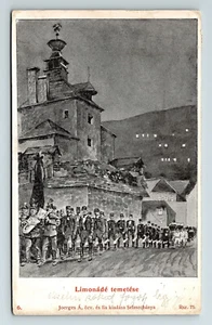 WWI Era Postcard Art Károly Mühlbeck Joerges A Funeral? Selmecbanya Slovakia - Picture 1 of 2