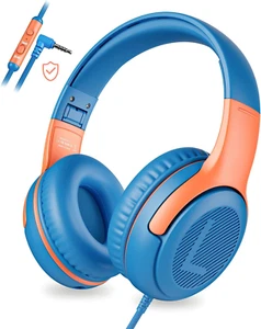 Kids Headphones Wired Toddler Headphones with Microphone, Over-Ear Headphones, 8 - Picture 1 of 12