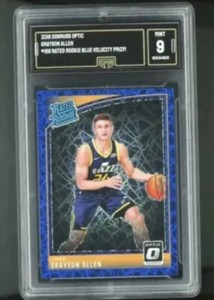 2018-19 Donruss Optic Grayson Allen  Rated Rookie Blue Velocity Prizm GMA 9 Mint