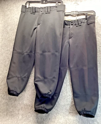 MIZUNO Black Performance Belted Softball  ( 2 ) Outdoor Active Pants Bottom Sz M - Image 1 of 4