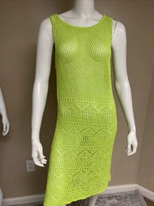 Women's ECHO beach cover up Lime Dress Large (ZZ) #78 - Picture 1 of 5