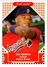 1991 ProCards Don Robinson #192 Pulaski Braves Baseball Card