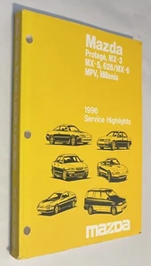 1996 Mazda Protege MX3 MX5 Miata 626 MX6 MPV Millenia Service Highlights Manual - Picture 1 of 2