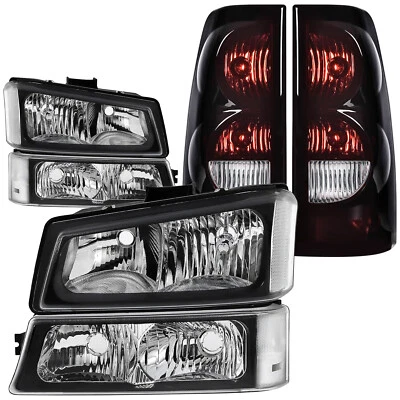 Conjunto de faros y luces traseras de humo negras para Chevy Silverado 2003-2006 Foto 1 de 4