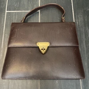 Bottega Veneta Black Woven Leather Rare Vintage Purse Handbag Gold Tone Hardware - Picture 1 of 7