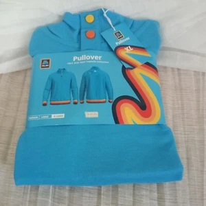 Maglione ALDI 2023 Gear Capsule Cotone Lt Blu SUPER FAN Felpa Arcobaleno XL - Foto 1 di 6