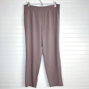 Babaton Jogger Pants Cropped Dexter Sz 12 Brown Tapered Leg High Waisted - Picture 1 of 12
