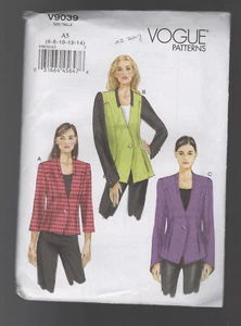 VOGUE Muster #V9039 JACKEN GR. 6 8 10 12 14 ungeschnitten unbenutzt werkseitig gefaltet - Bild 1 von 2