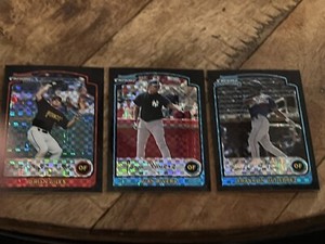 (3) 2003 Bowman Chrome X-Fractors Franklin Gutierrez, Juan Rivera , Brian Giles