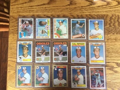 Lote de 51 tarjetas Cal Ripken Jr: 1983-1993 Topps Donruss Fleer Baltimore Orioles Salón de la fama Foto 1 de 4