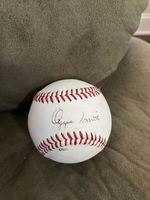 Ozzie Smith Signed Autographed Official Rawlings Baseball HOF St Louis Cardinals - Image 1 of 3