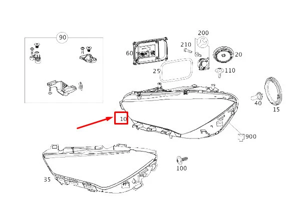NEU MERCEDES-BENZ CLA C118 SCHEINWERFER VORNE LINKS LHD A1189063900 ORIGINAL