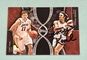 Coby & George Karl 2008 Topps In The Genes firma autógrafo firmado automático TTM - Imagen 1 de 3