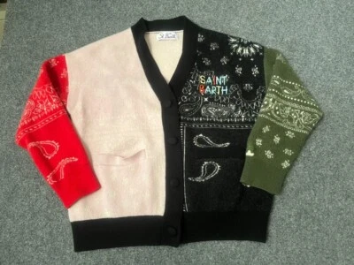 MC2 St Barth Suéter Cárdigan Cachemira Italiana Italia Milán Color Medio Bloque Foto 1 de 4