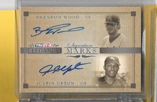 2007 Tristar Auto Dual JUSTIN UPTON and Brandon Wood 21/25 Tigers Angels