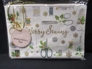 Moda Sewing Notions Bag - Merry Sewing - 8" x 5.5" - Picture 1 of 3