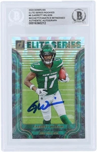 Garrett Wilson Jets Signed 2022 Panini Donruss Elite #ESR-6 BAS Rookie Card - Picture 1 of 3