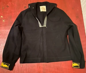 Azul marino vintage EE. UU. Top de uniforme de vestido Enterprise Crackerjack - Imagen 1 de 10